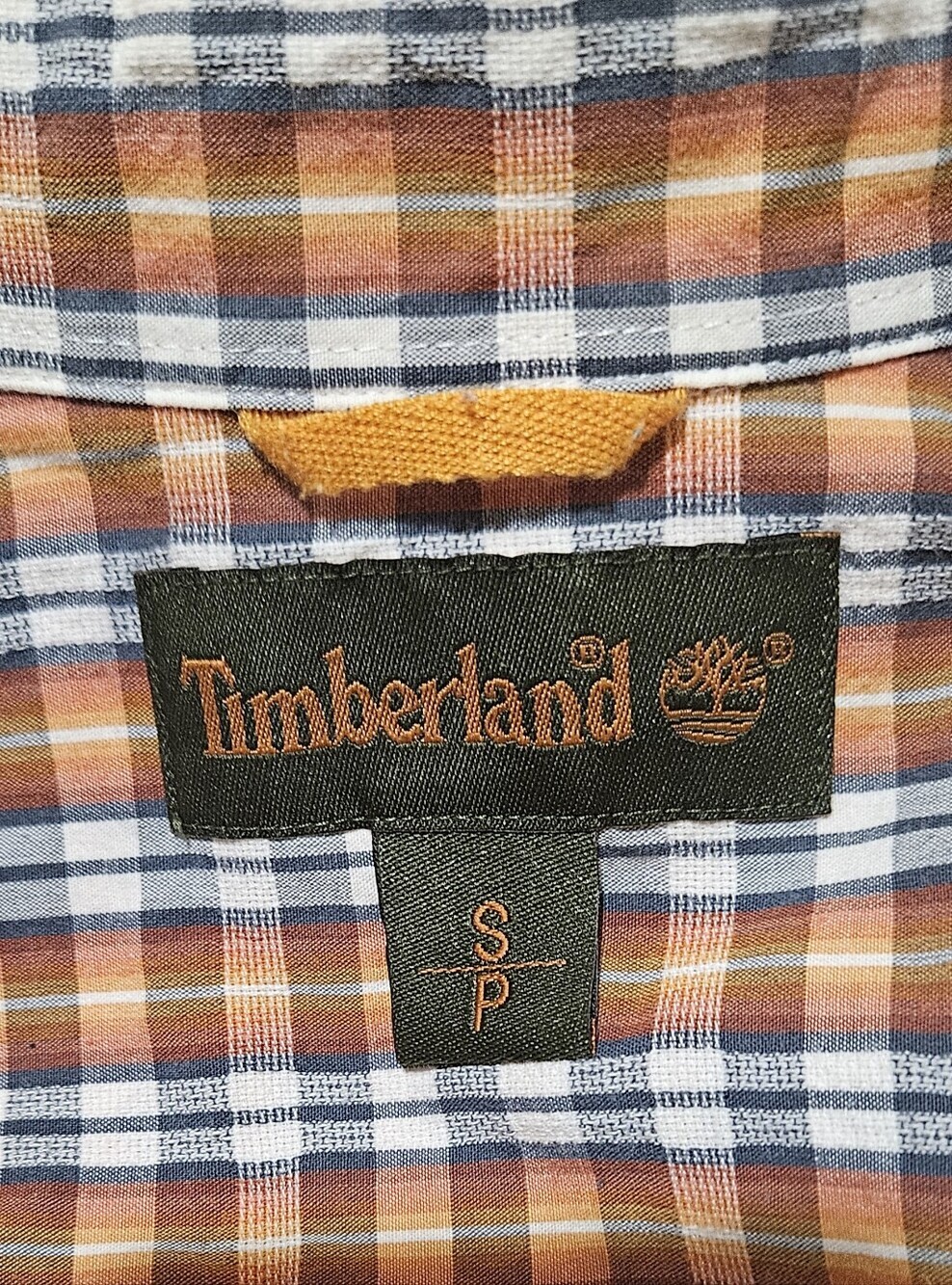 Timberland Men's  Short Sleeve Plaid Button Down Shirt 100% Cotton/size S - Picture 6 of 13